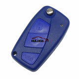 For Fiat 2 button flip remtoe key blank (Blue Color)