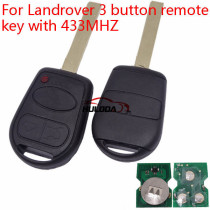 For Landrover 3 button remote key with 433MHZ with 7935chip