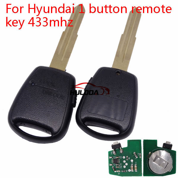 For Hyundai Rio 1 button remote key with 433mhz