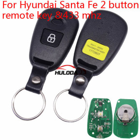 For Hyundai Santa Fe 2 button remote key &433 mhz