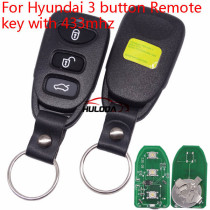 For Hyundai 3 button Remote key with 433mhz  For SONATA For Elantra For Tucson