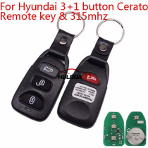 For Hyundai  Cerato 3+1 button Cerato Remote key & 315mhz