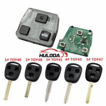 For Toyota land cruiser prado 3 button remote with 434mhz with 4D67chip key shell blade is TOY40;TOY48;TOY41;TOY43;TOY47,you can choose