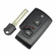 For Toyota 3 button Crown smart card key blank with small key
