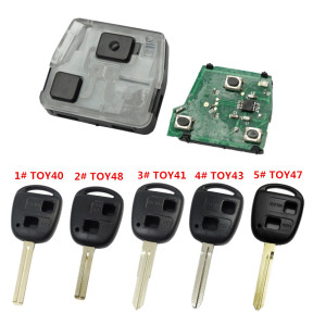 For Toyota land cruiser prado 2 button remote with 315mhz with 4D67chip blade is TOY40;TOY48;TOY41;TOY43;TOY47,you can choose