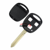 For Toyota 3 button remote key blank with TOY47 blade without logo