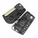 For Toyota 3 button flip remote key shell  with TOY43 blade