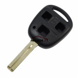 For Toyota 3 button remote key blank with TOY48 blade (short blade-37mm)  without logo