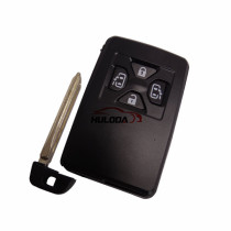 For Toyota 4 button remote key shell , the blade with two side groove (black)