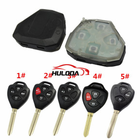 For Toyota 4 button remote key with 314.4MHZ use for Camry,RAV4,Corolla,Highland and vios key shell ,blade is TOY43 and TOY47,you can choose