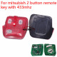For Mitsubishi 2 button remote key with 433mhz