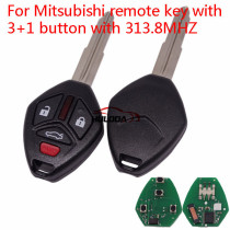 For Mitsubishi remote key  with 3+1 button with 313.8MHZ 