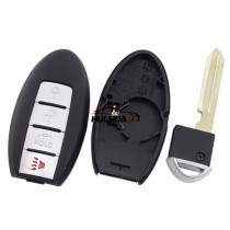 For nissan 3+1 button flip remote key blank for new modol