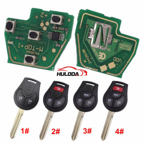 For Nissan remote key with 434mhz  used for 2;2+1;3;3+1button key , please choose which key shell in your need