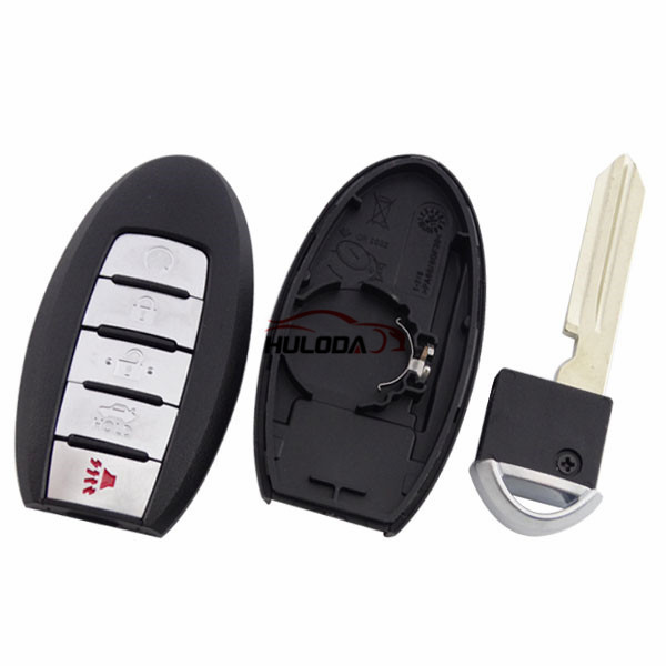 For nissan 5 button  remote key blank without logo for new model