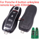 For Porsche 4 button non-unkeyless remote key with 434mhz