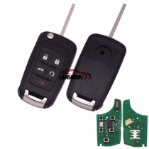 For opel 4+1 button remote key with 433mhz unkeyless, with 7941 chip