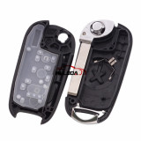 For opel Vauxhall 3 button flip remote key shell with HU100 blade