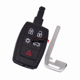 For Volvo 5 button remote key shell with emergency small key