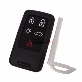 For Volvo 5 button remote key shell  with 1part  battery clamp