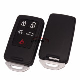 For Volvo 5 button remote key shell  with 1part  battery clamp