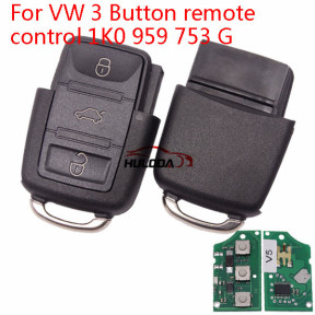 For VW 3 Button remote control 1K0 959 753 G