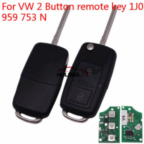 For VW 2 Button remote key 1J0 959 753 N     with ID48 chip-434mhz