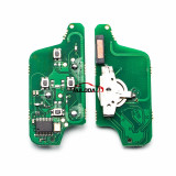 For Peugeot 4 Button Flip  Remote Key with 433mhz  (battery on PCB) with ASK model  with 46 chip PCF7941chip with VA2 and HU83 blade , please choose the key shell