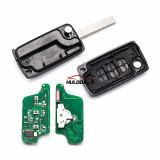 For Citroen 3 Button Flip Remote Key 434mhz (battery on PCB) with 46 PCF7941 chip FSK model  with VA2 and HU83 blade, light button , please choose the key shell