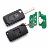 For Citroen 2 Button Flip  Remote Key with 433mhz  (battery on PCB) with ASK model  with 46 PCF7941chip with VA2 and HU83 blade , please choose the key shell