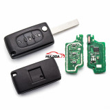 For Citroen 3 Button Flip  Remote Key with 46 chip PCF7961chip ASK model  with VA2 and HU83 blade, light button , please choose the key shell