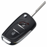 For Peugeot  2 button modified replacement key shell with  battery clip with HU83 blade
