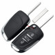 For Peugeot 3 button modified   replacement key shell   With battery clip with VA2T blade