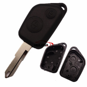 For Peugeot 2 button remote key blank with battery part with NE73&206 blade （without logo)