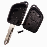 For Peugeot 2 button remote key blank with battery part with NE73&206 blade （without logo)