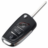 For Original Peugeot 3 button modified flip remote key blank with VA2 307 Blade- 3Button -Trunk- With battery place used for model New DS remote control (No Logo)