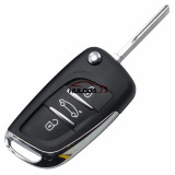 For Peugeot  3 button modified replacement key shell with  battery clip with HU83 blade