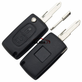 For Citroen 206 blade 2 button flip remote key blank ( 206 Blade - 2Button - With Battery Place)