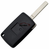 For Peugeot 2 button modified flip remote key blank with VA2T Blade