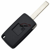 For Peugeot 407 blade 3 button flip remote key blank with light button ( HU83 Blade - Light - No battery place )