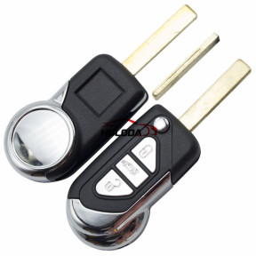 For Peugeot 3 button flip remote key blank with HU83 & 407 Key blade
