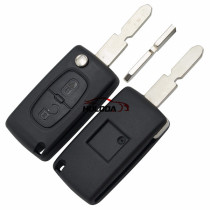 For Peugeot 406 blade 2 buttons flip remote key blank (NE78 Blade - 2Button - With battery place)