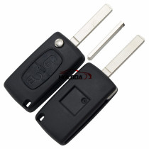 For Peugeot 307 blade 2 buttons flip remote key blank ( VA2 Blade - 2Button - No battery place )