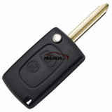 For Peugeot 2 button modified flip remote key blank with SX9 Blade