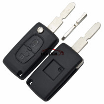 For Citroen 406 blade 2 buttons flip remote key blank (NE78 Blade - 2Button - No battery place)