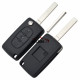 For Citroen 307 blade 3 button flip remote key blank with light button ( VA2 Blade - 3Button -  Light - No battery place )