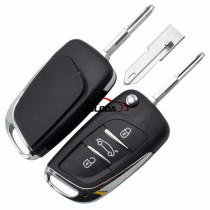 For Citroen modified replacement key shell with 3 button with NE73  206 blade
