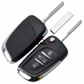 For Citroen modified replacement key shell with 3 button with HU83 407 blade