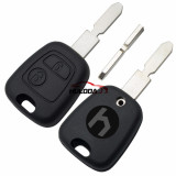 For Citroen 2 button  remote key blank with metal logo 406 NE78 blade