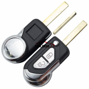 For Citroen 2 button flip remote key blank with HU83 & 407 Key blade